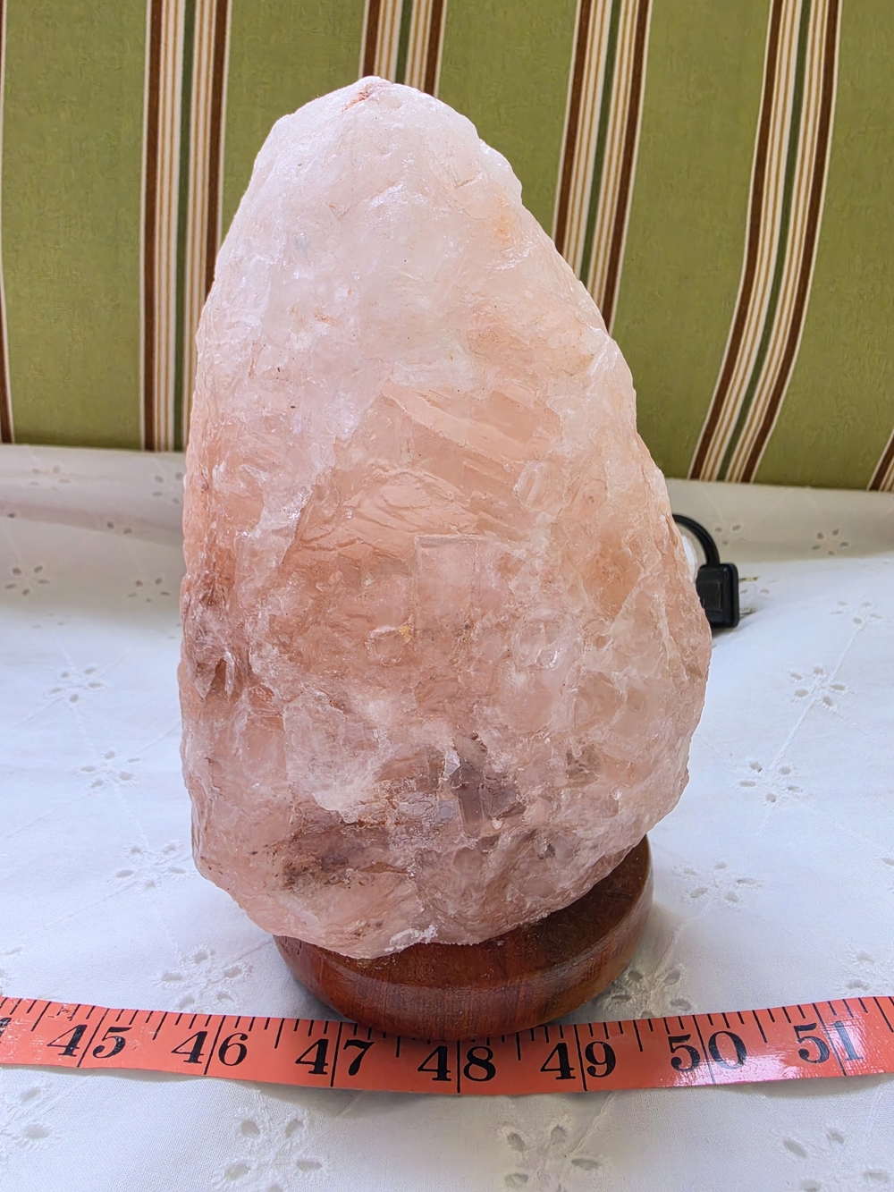 Himalayan Salt Lamp on Wooden Base